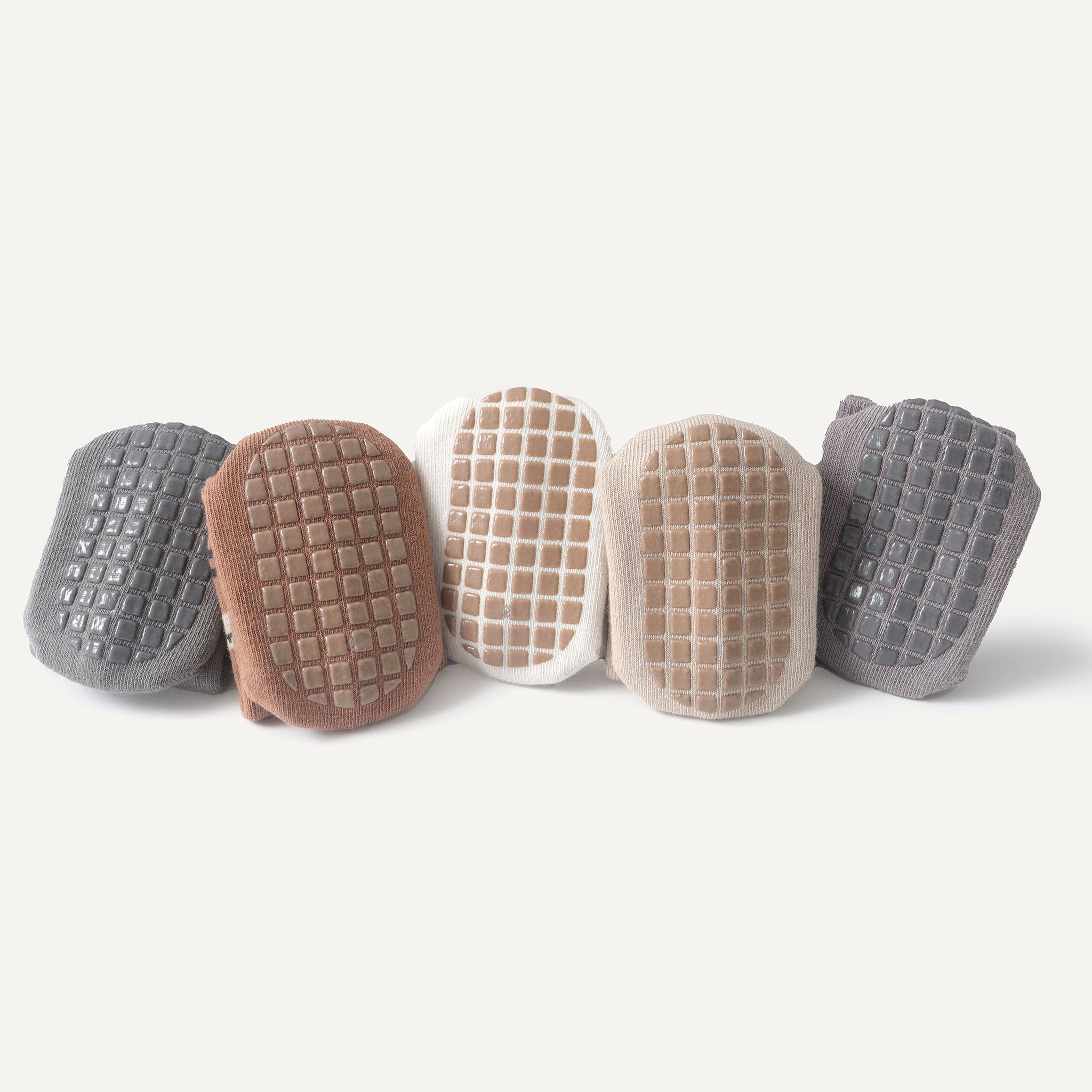 Sports Day- 5 Pairs of Stay-On Baby & Toddler Non-Slip Socks