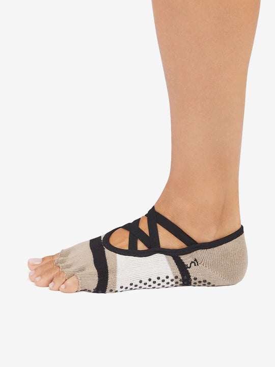 ToeSox Half Toe Elle Grip Socks - Shitake Ombre