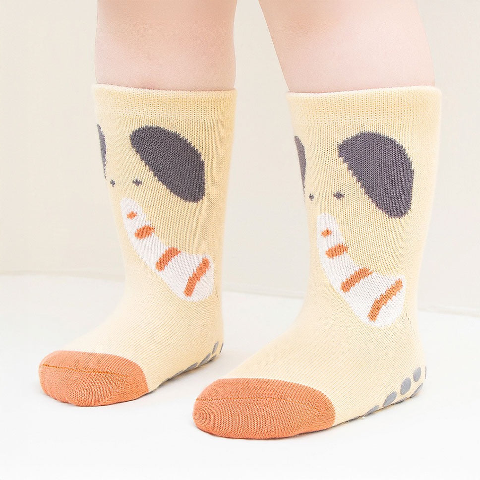 New- Animal Assembly- 4 Pairs of Stay-On Baby & Toddler Non-Slip Socks