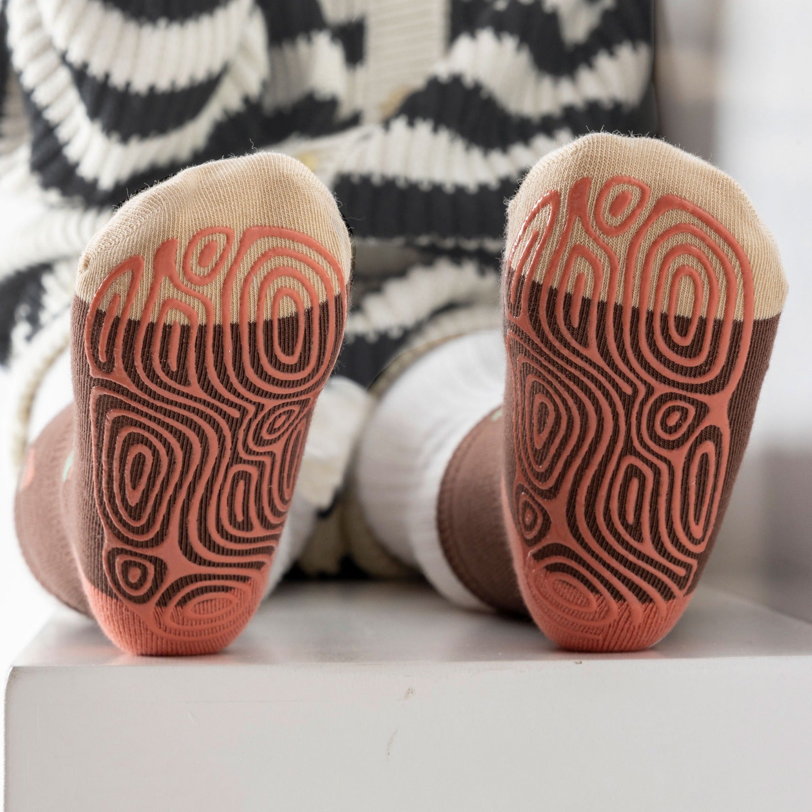 New- Rabbit & Mole- 4 Pairs of Stay-On Baby & Toddler Non-Slip Socks