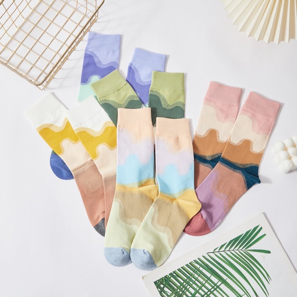 Pastel Wave Socks
