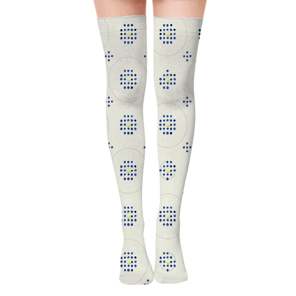 Orbit Dot Lattice Over-the-Knee Socks