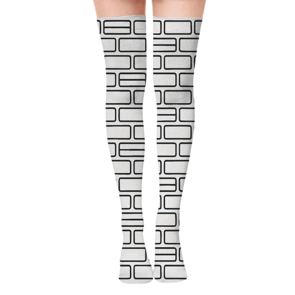 Soft Brick Offset Mini Over-the-Knee Socks