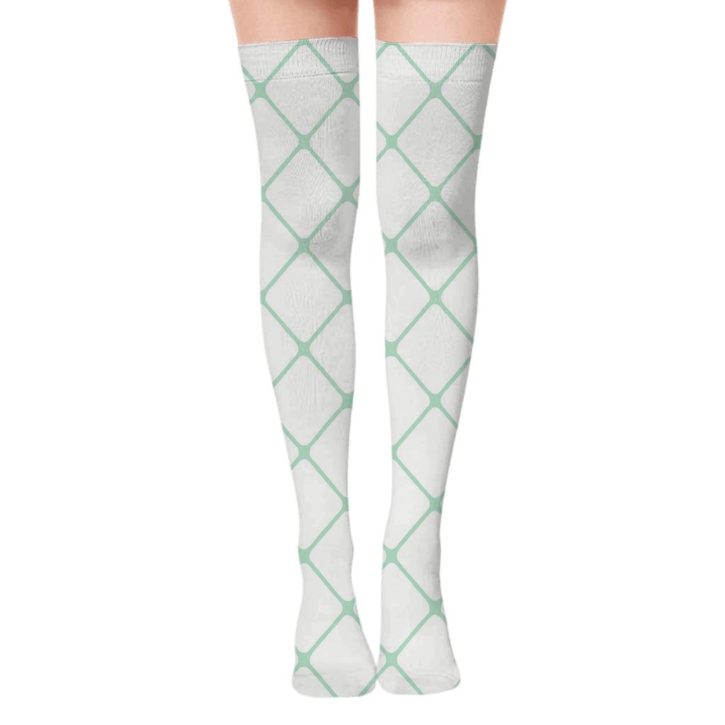 Cellular Loop Mesh Over-the-Knee Socks