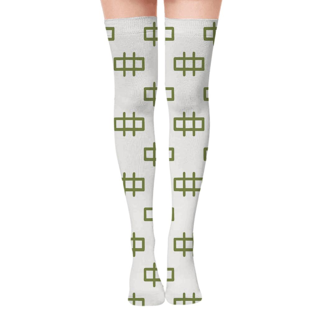 Interlace Band Quiet Over-the-Knee Socks