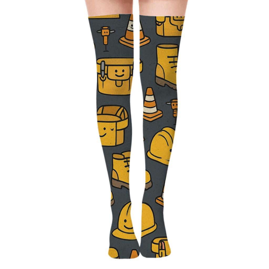 Toolbelt Parade Pattern for the Construction worker Over-the-Knee Socks