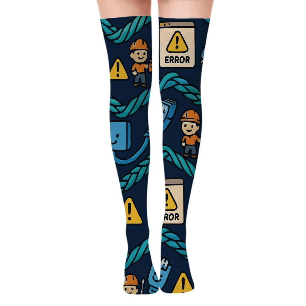 It support specialist Cable Carnival Chevron Over-the-Knee Socks