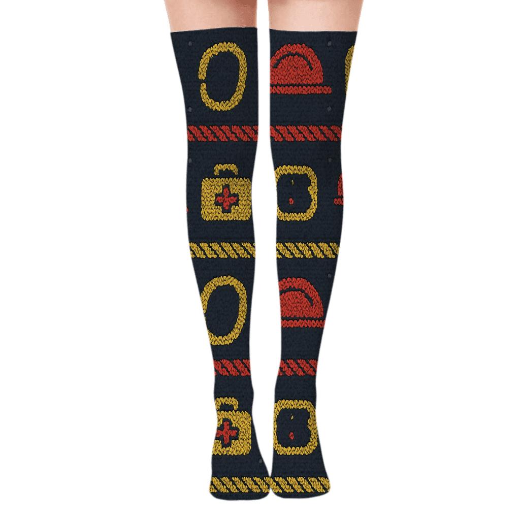 Knitted Rope Bands for Search and rescue worker Gear Over-the-Knee Socks