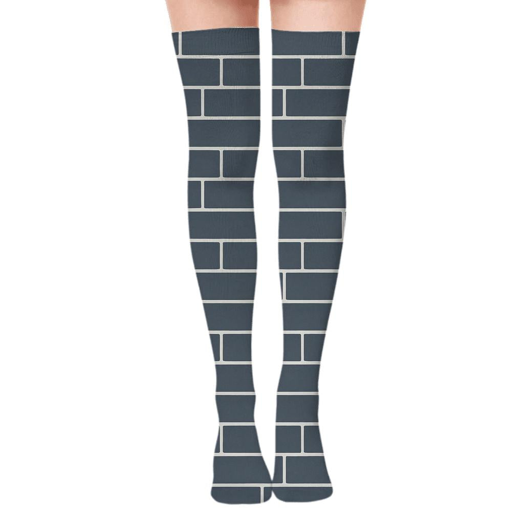 Brick Shift Micro Blocks Over-the-Knee Socks