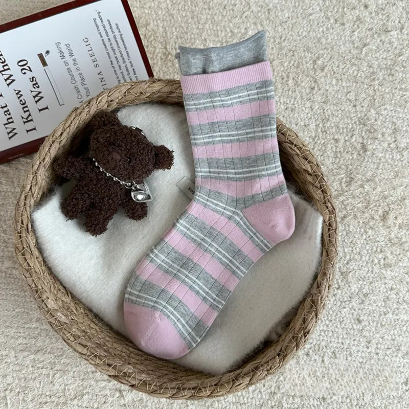 French Stripe Rolled-Cuff Crew