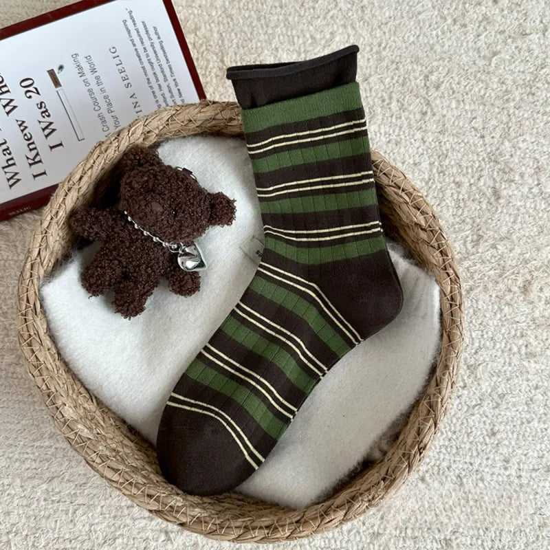 French Stripe Rolled-Cuff Crew