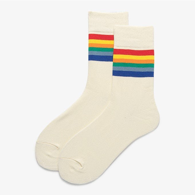 Unisex Rainbow Stripe Sock