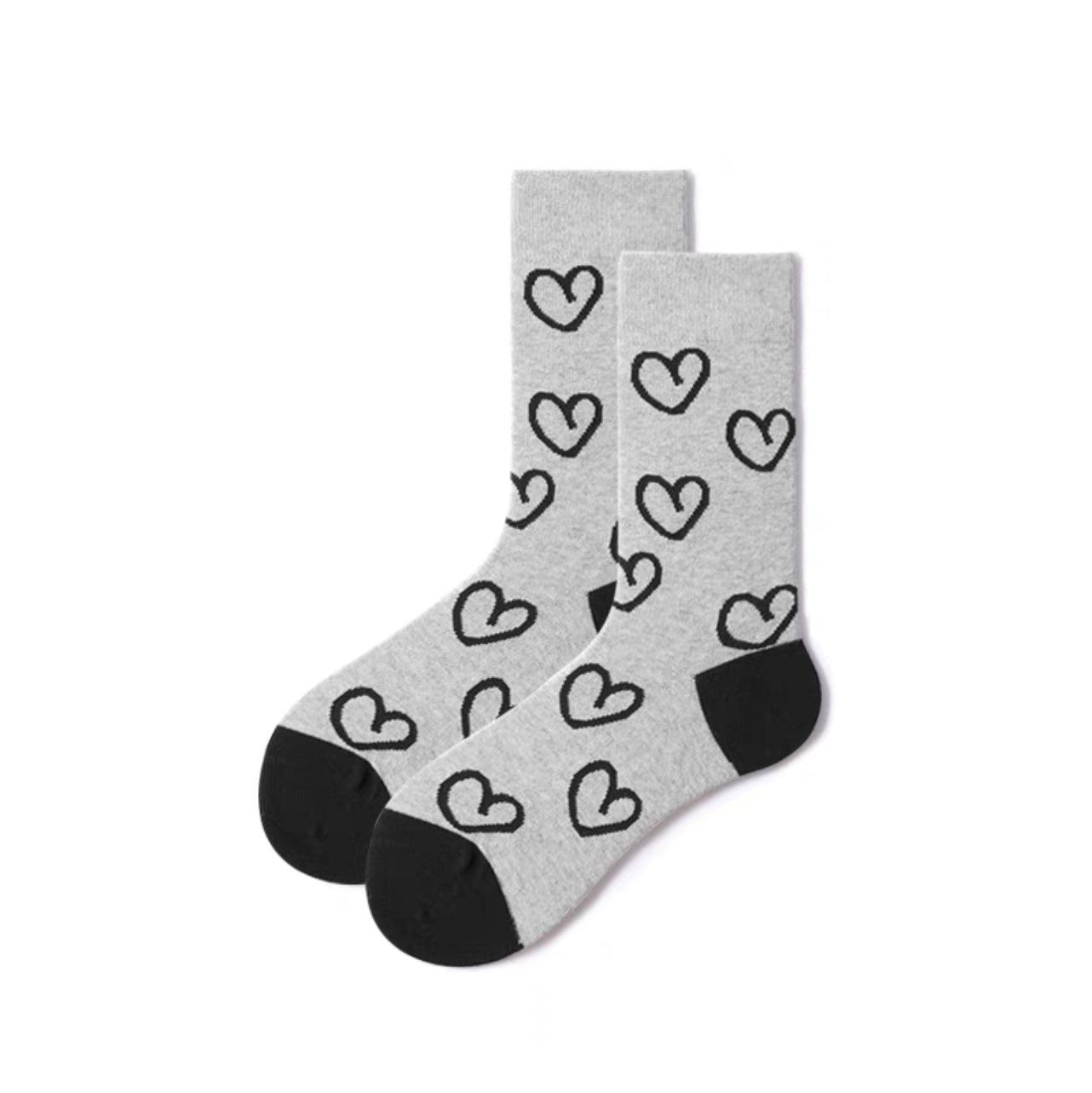 Unisex Premium Simple Heart Socks - Crew