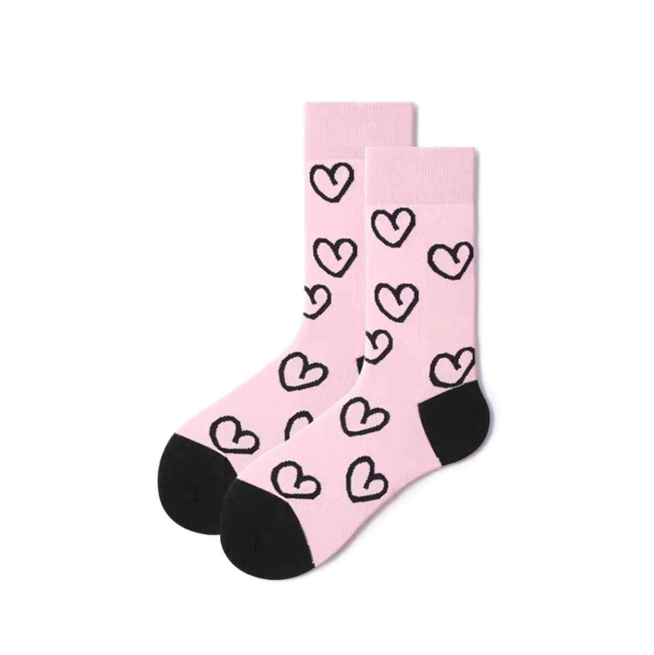 Unisex Premium Simple Heart Socks - Crew