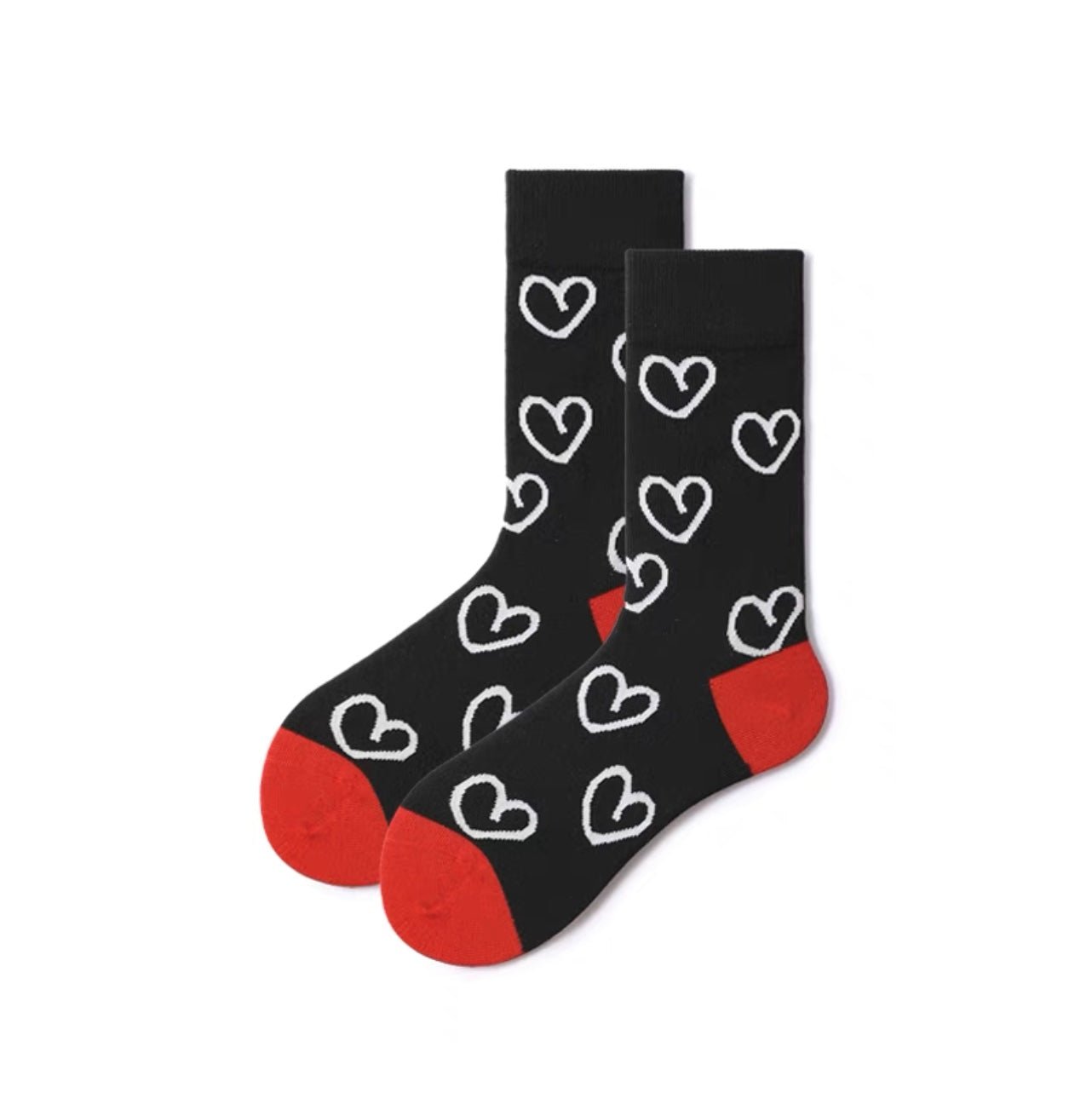 Unisex Premium Simple Heart Socks - Crew