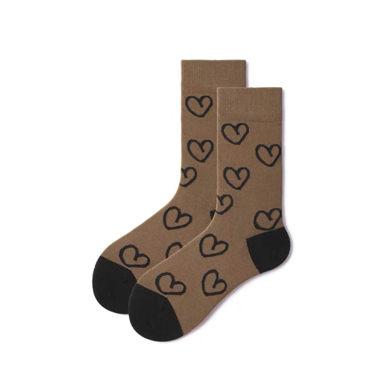 Unisex Premium Simple Heart Socks - Crew