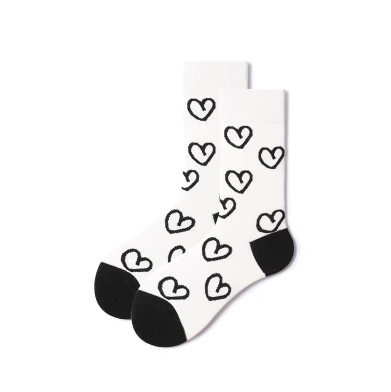Unisex Premium Simple Heart Socks - Crew