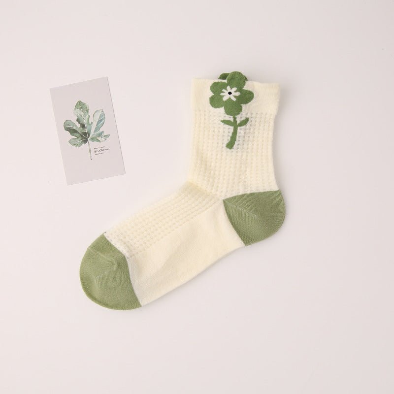 Women's Bloom Burst Floral Petal Thin Socks