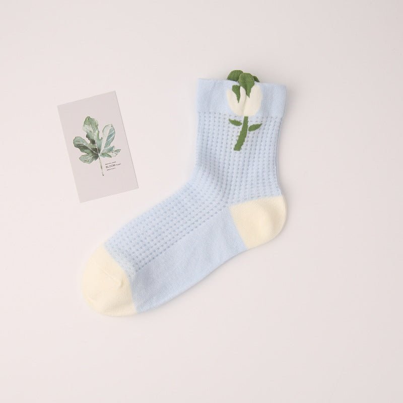Women's Bloom Burst Floral Petal Thin Socks