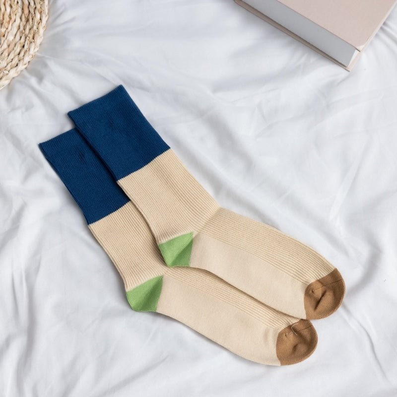 Women's Classic Minimalist Striped Color Block Socks