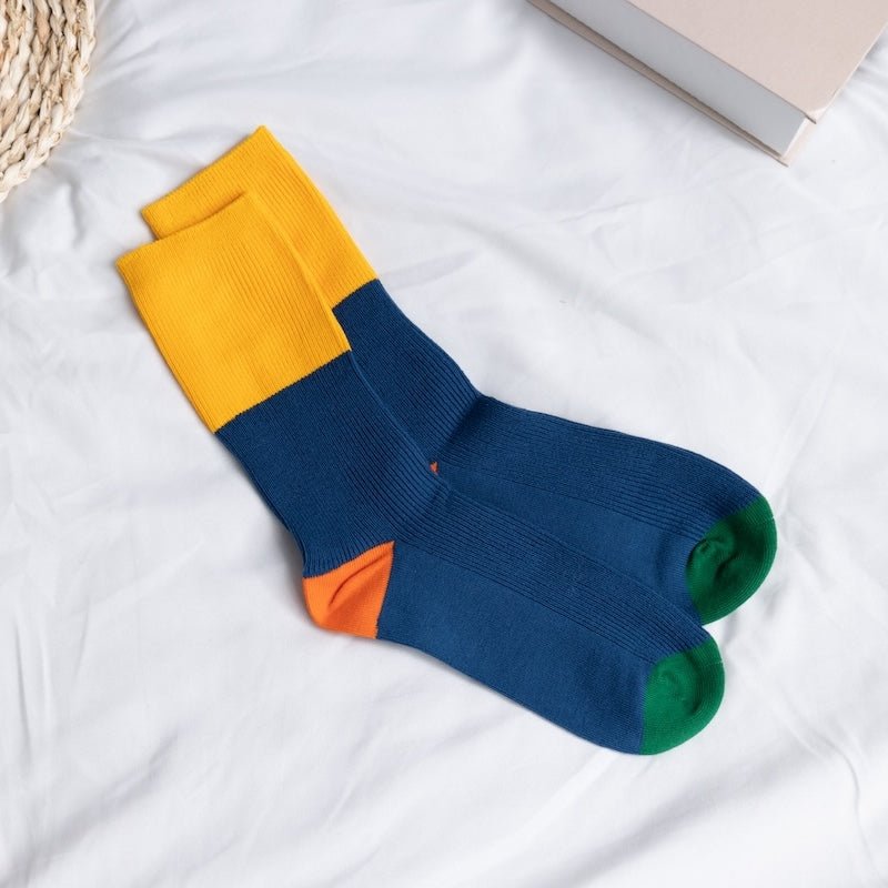 Women's Classic Minimalist Striped Color Block Socks