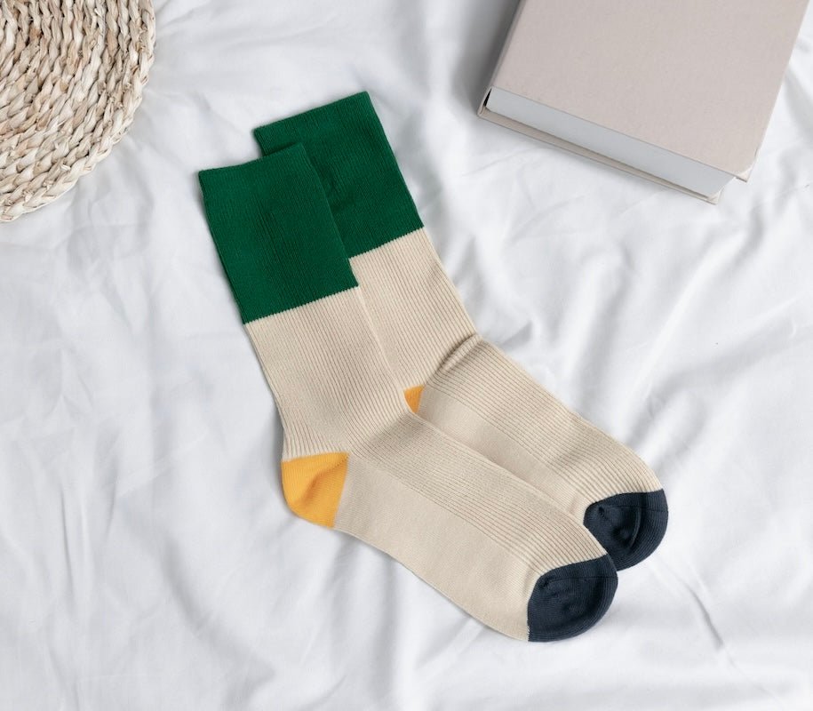 Women's Classic Minimalist Striped Color Block Socks