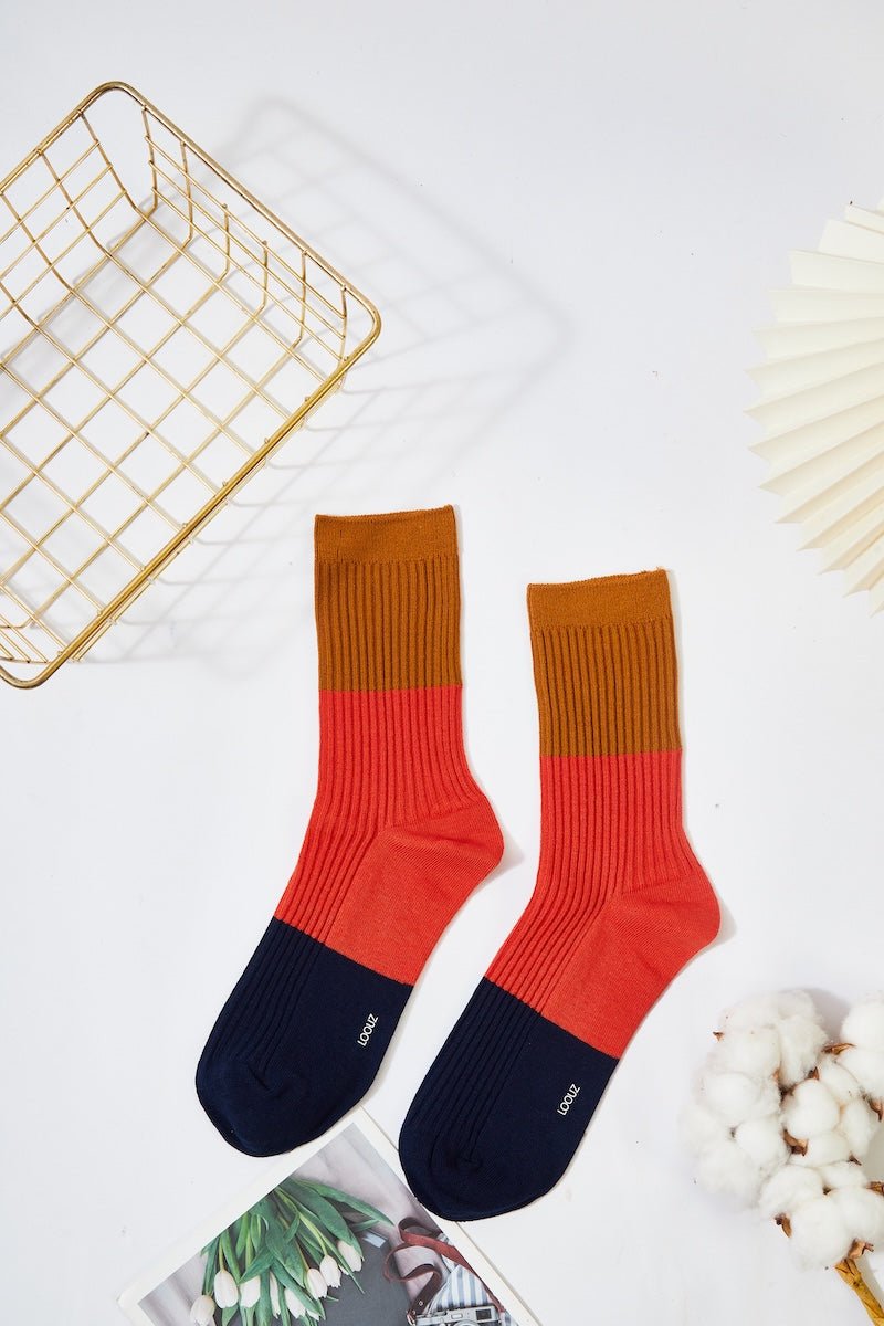 Women's Color Block Cozy Socks