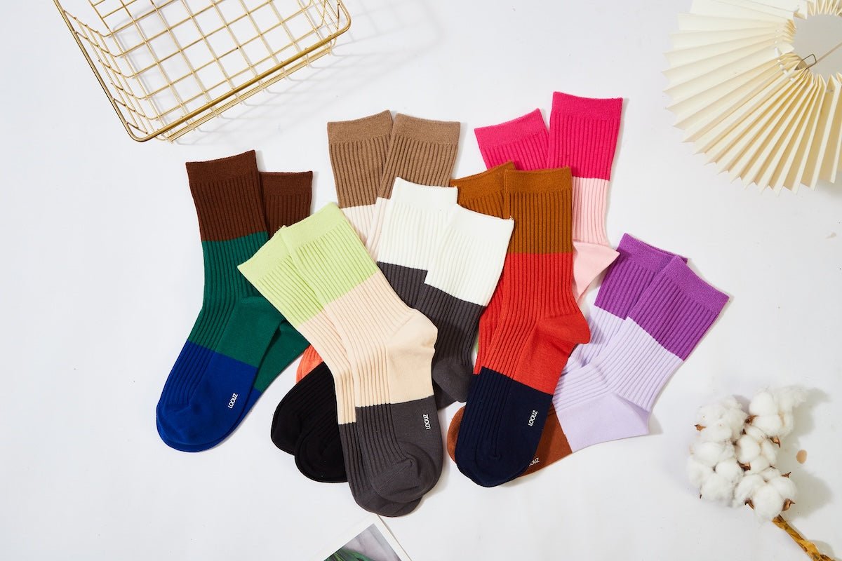 Women's Color Block Cozy Socks