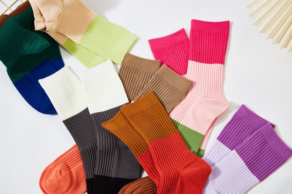 Women's Color Block Cozy Socks