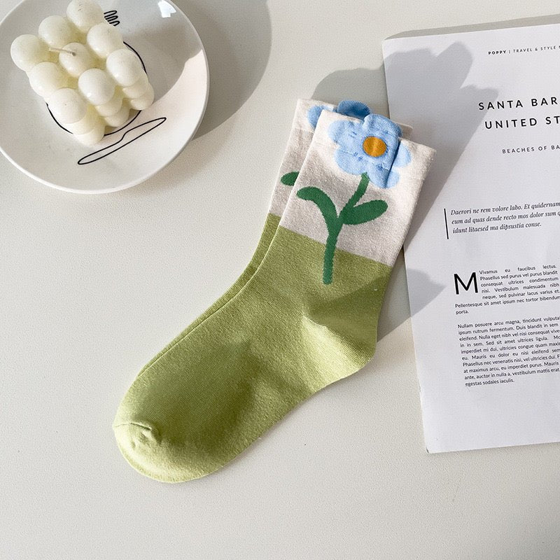 Women's Cute Flower Socks