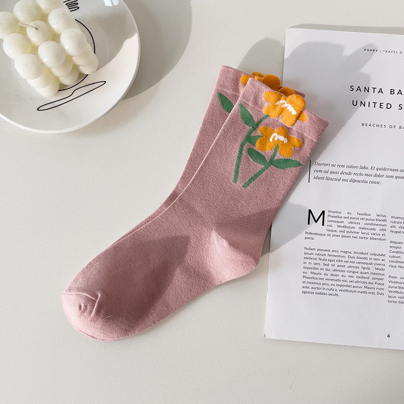 Women's Cute Flower Socks