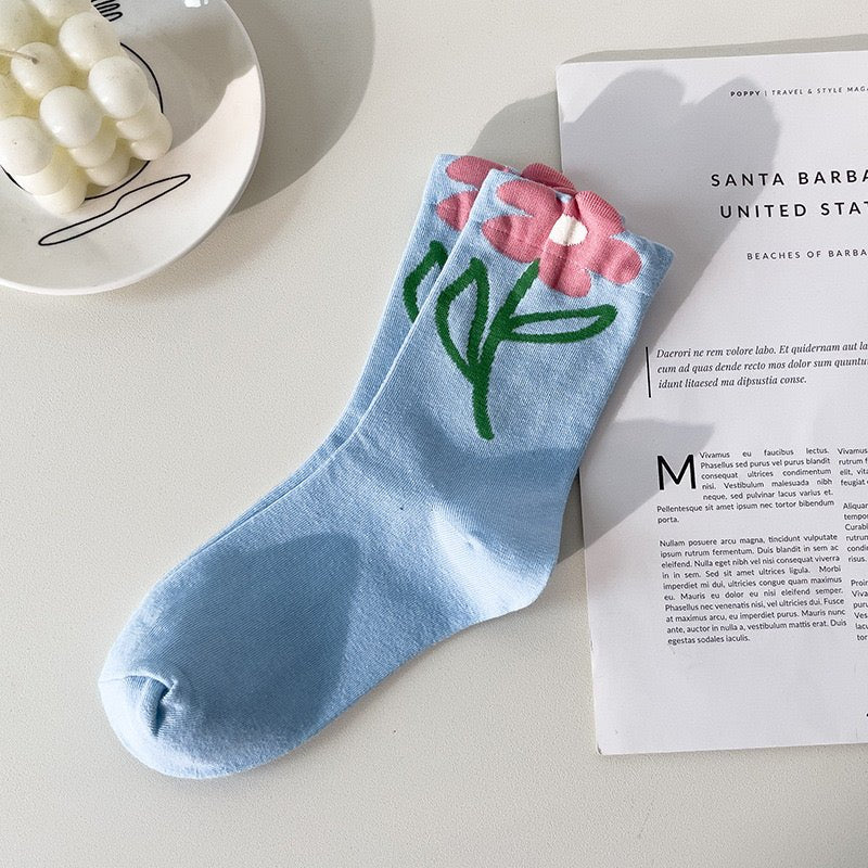 Women's Cute Flower Socks