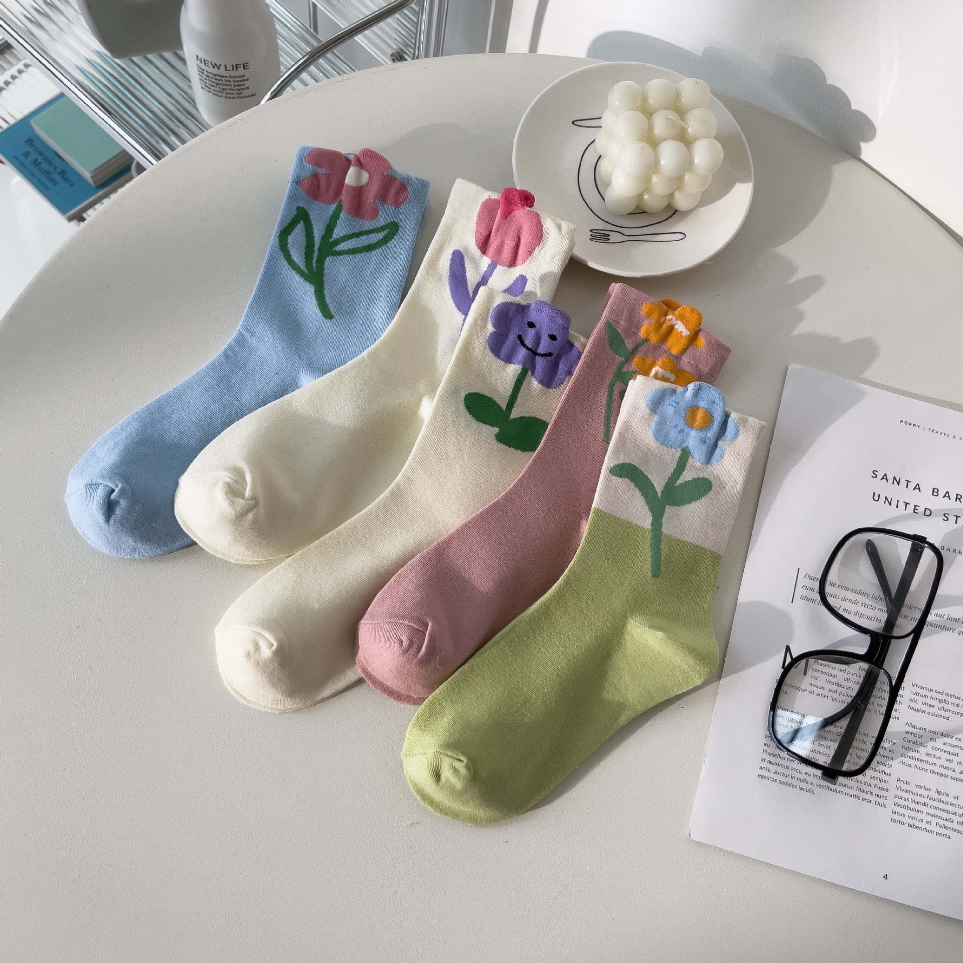 Women's Cute Flower Socks