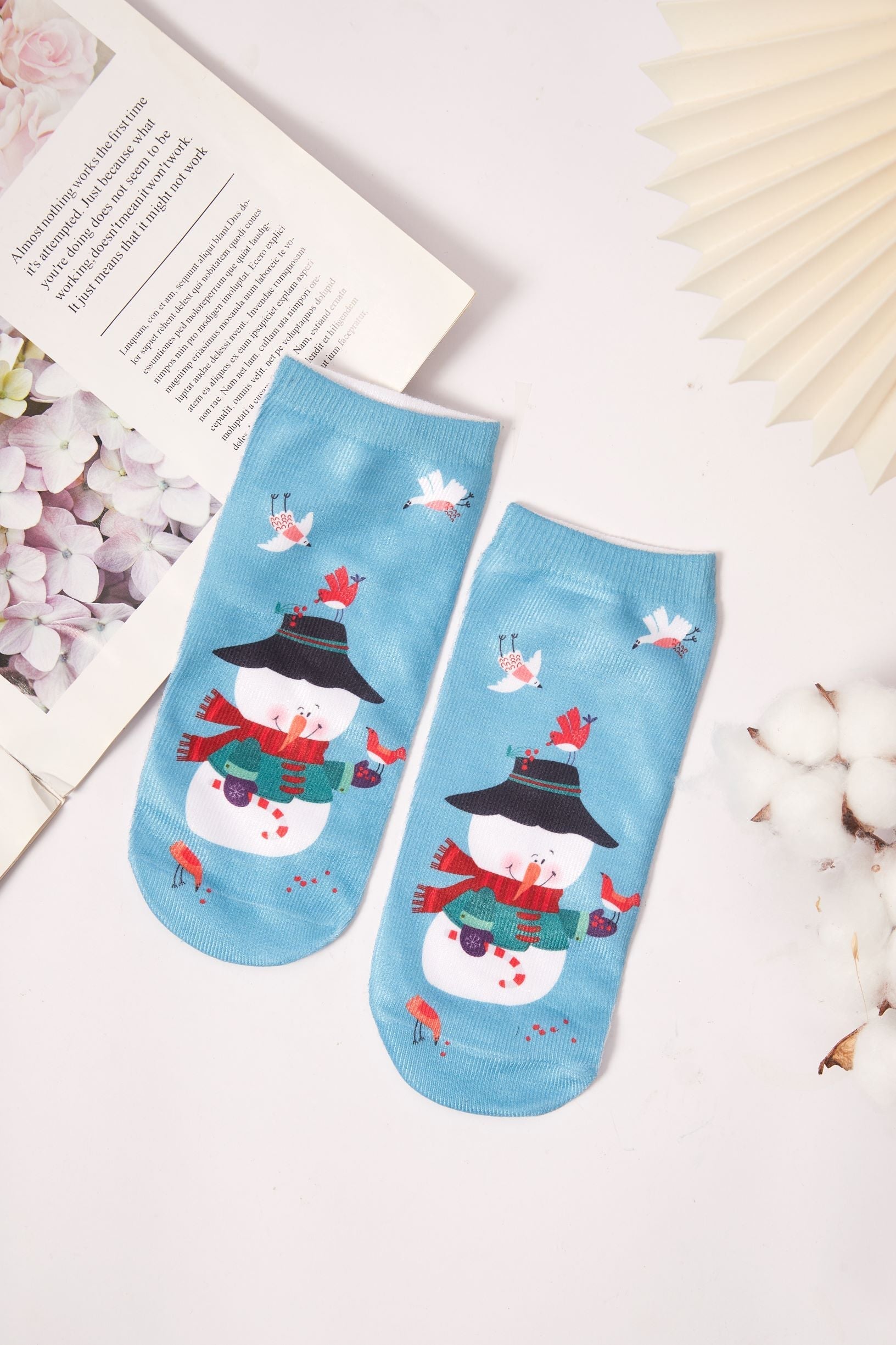 Women's Festive Holiday Cheer Christmas-Themed Ankle Socks