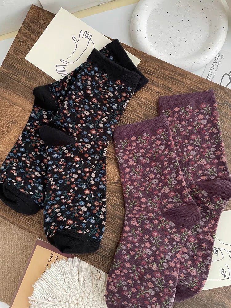 Women's Floral Print Socks