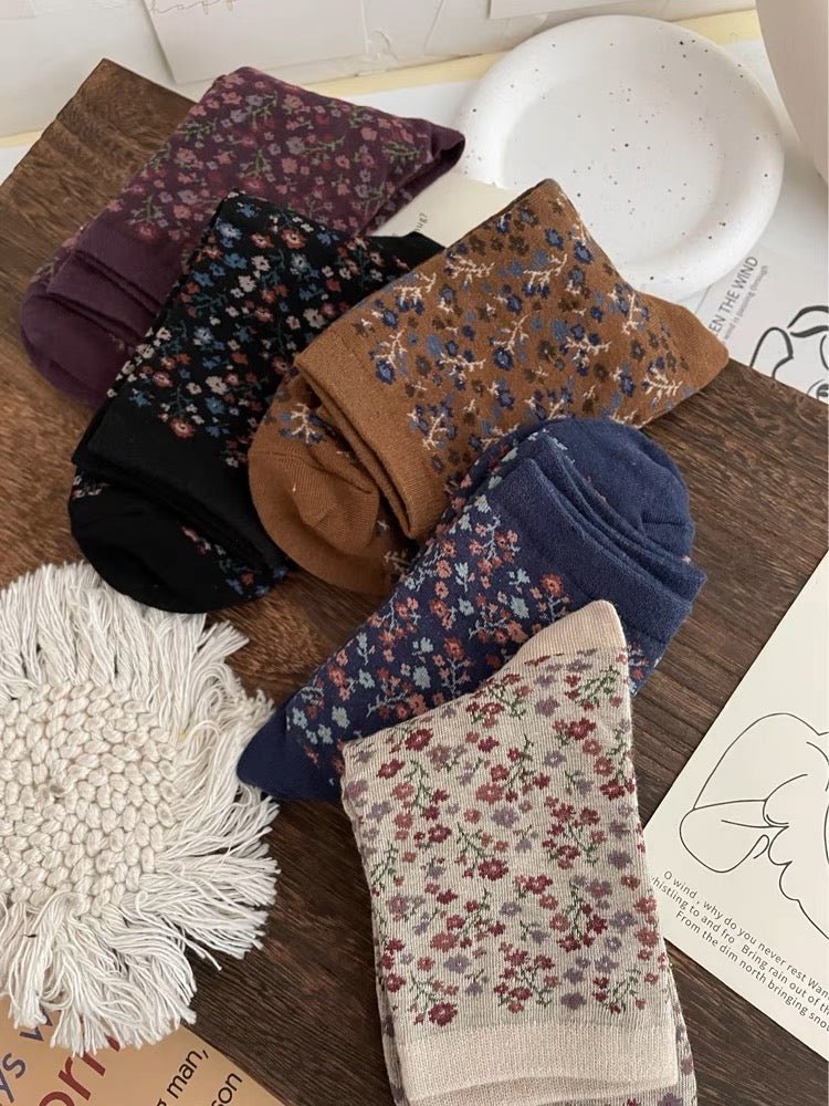 Women's Floral Print Socks