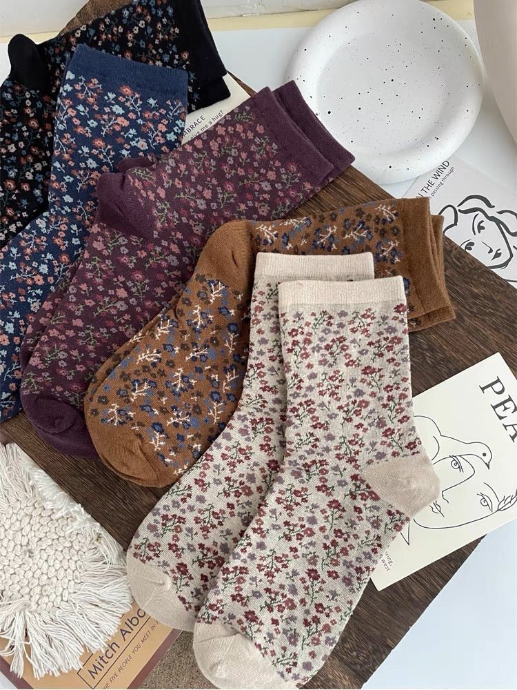 Women's Floral Print Socks