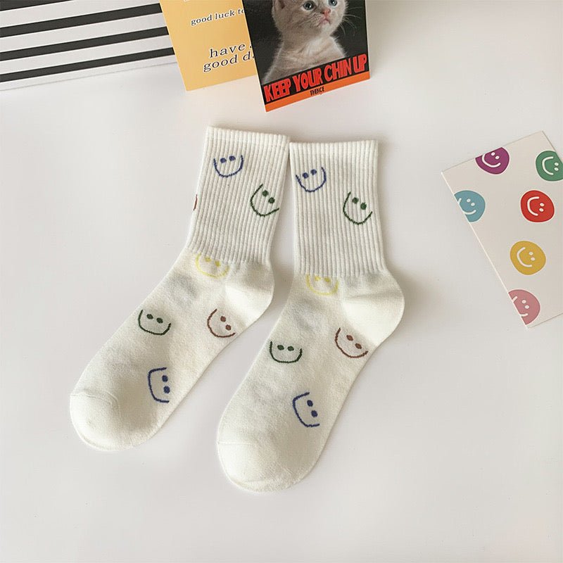 Women's Minimal Smiley Face Socks
