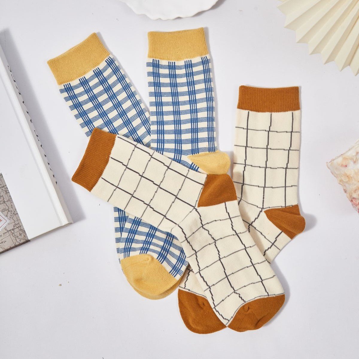 Women's Rustic Checkered Charm Socks