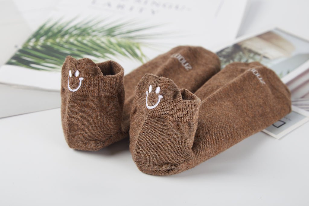 Women's Three Pairs Smiley Socks Upgraded - Ankle