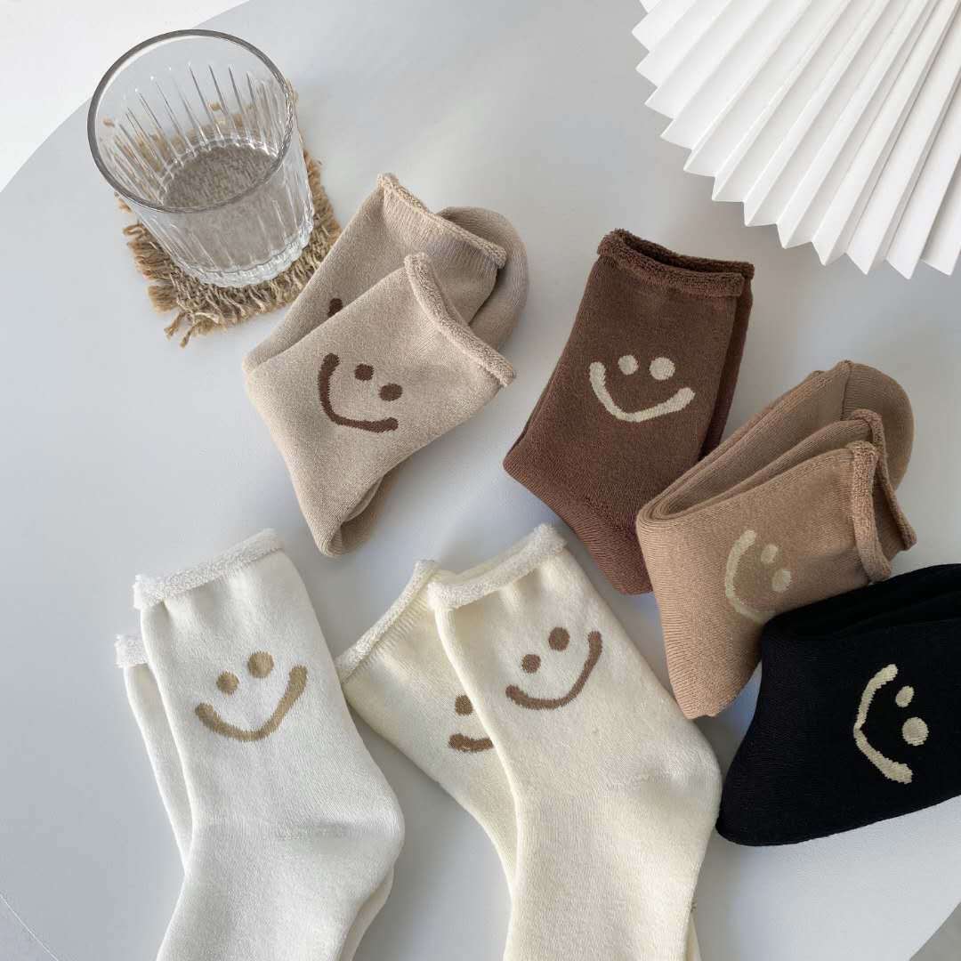 Women's Warm Smiley Face Socks