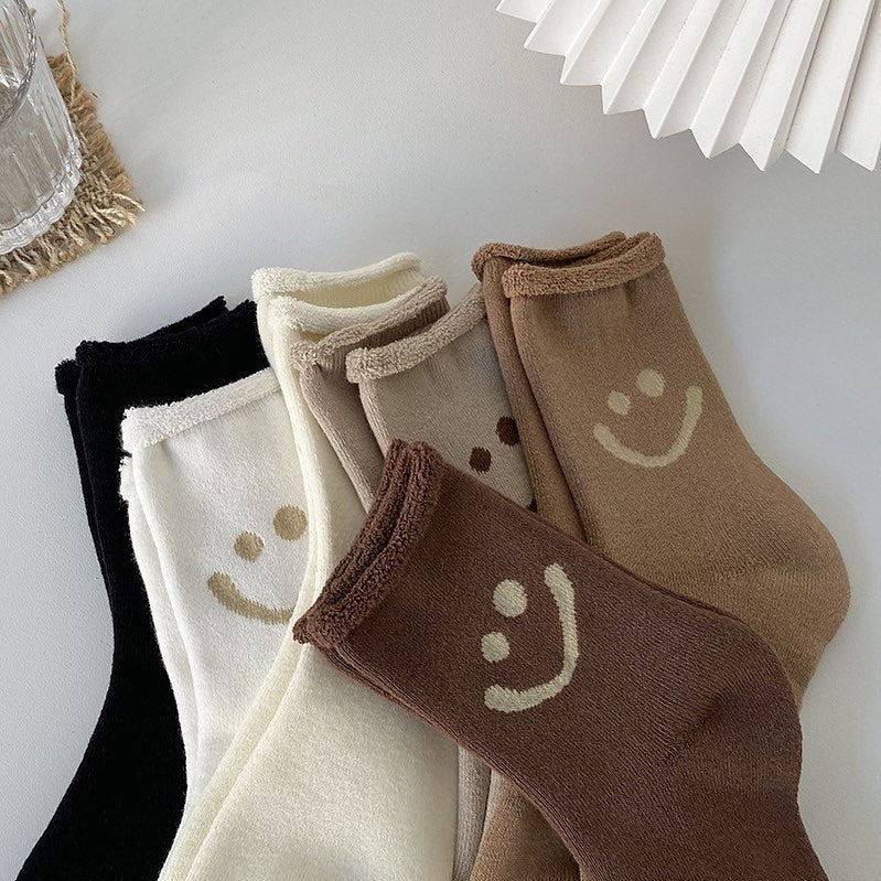 Women's Warm Smiley Face Socks